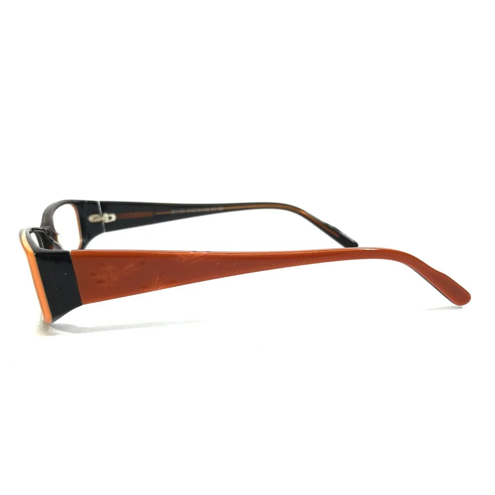 Legre Eyeglasses Frames SH168 C4 Brown Orange Fade Rectangle Full Rim 53-16-135